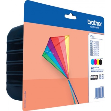 TINTA BROTHER LC223 - ORIGINAL PACK 4 COLORES