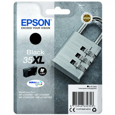 TINTA EPSON 35XL - CARTUCHO EPSON T3591 - ORIGINAL BLACK 2.600 PAGINAS