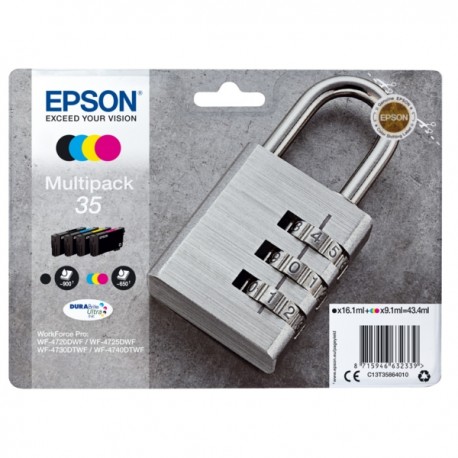 TINTA EPSON 35 - CARTUCHO EPSON T3586 - ORIGINAL MULTIPACK 4 CARTUCHOS