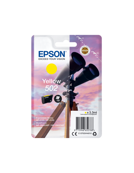 TINTA EPSON 502 - ORIGINAL YELLOW 210 PAGINAS